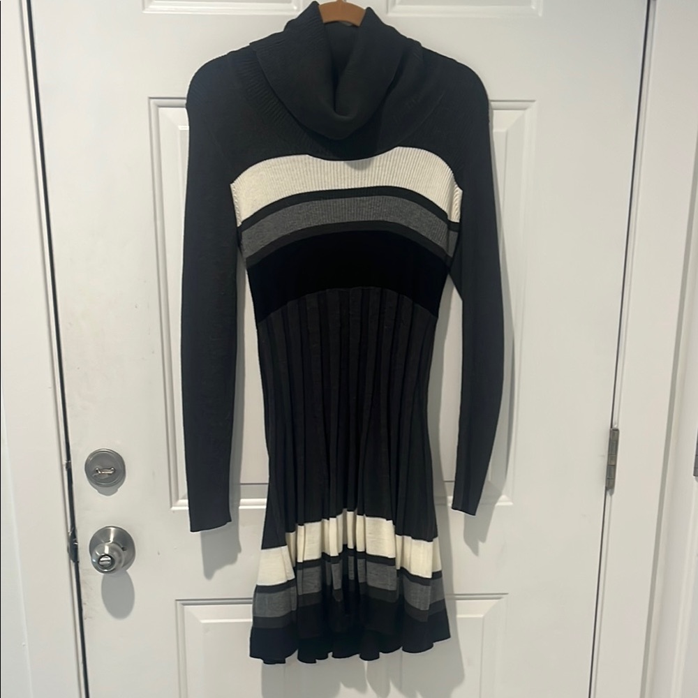 Calvin Klein Black Knit Sweater Dress